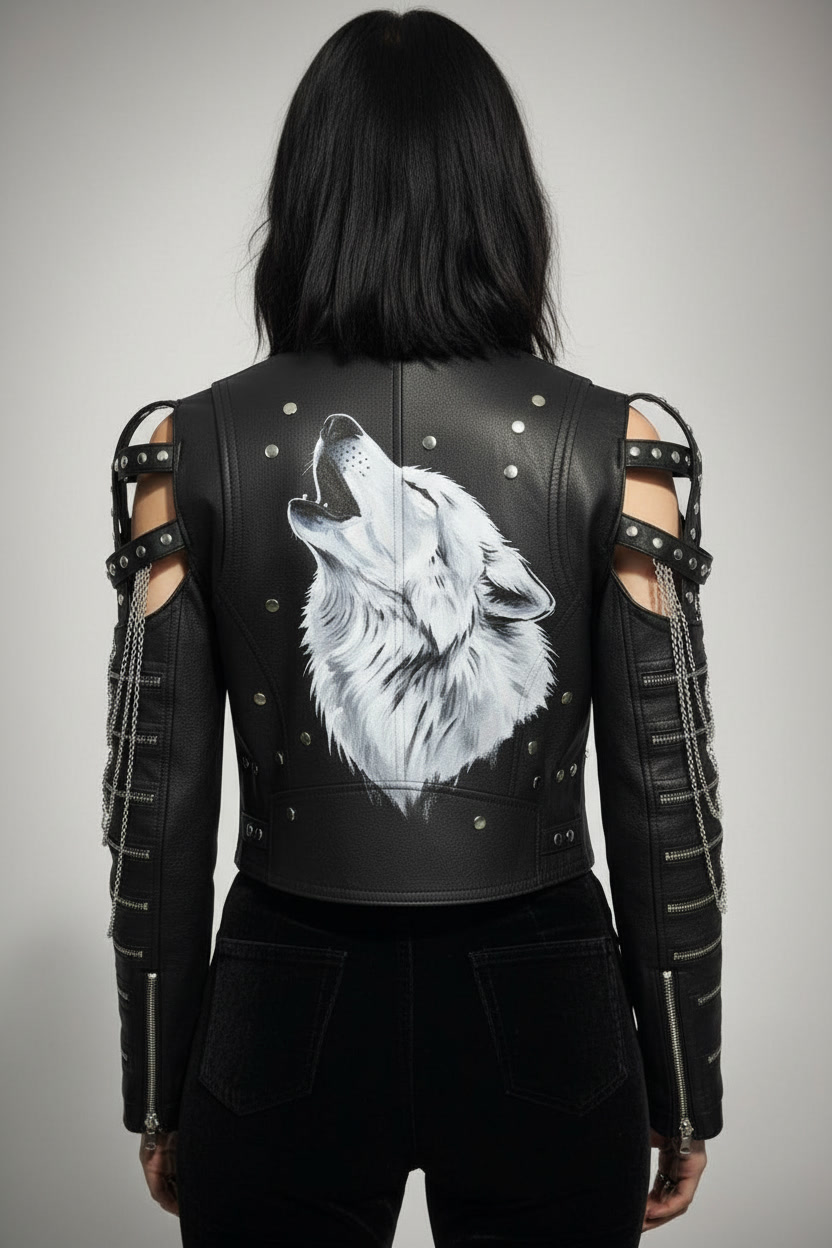 Wolfkin Dea Denime leather jacket