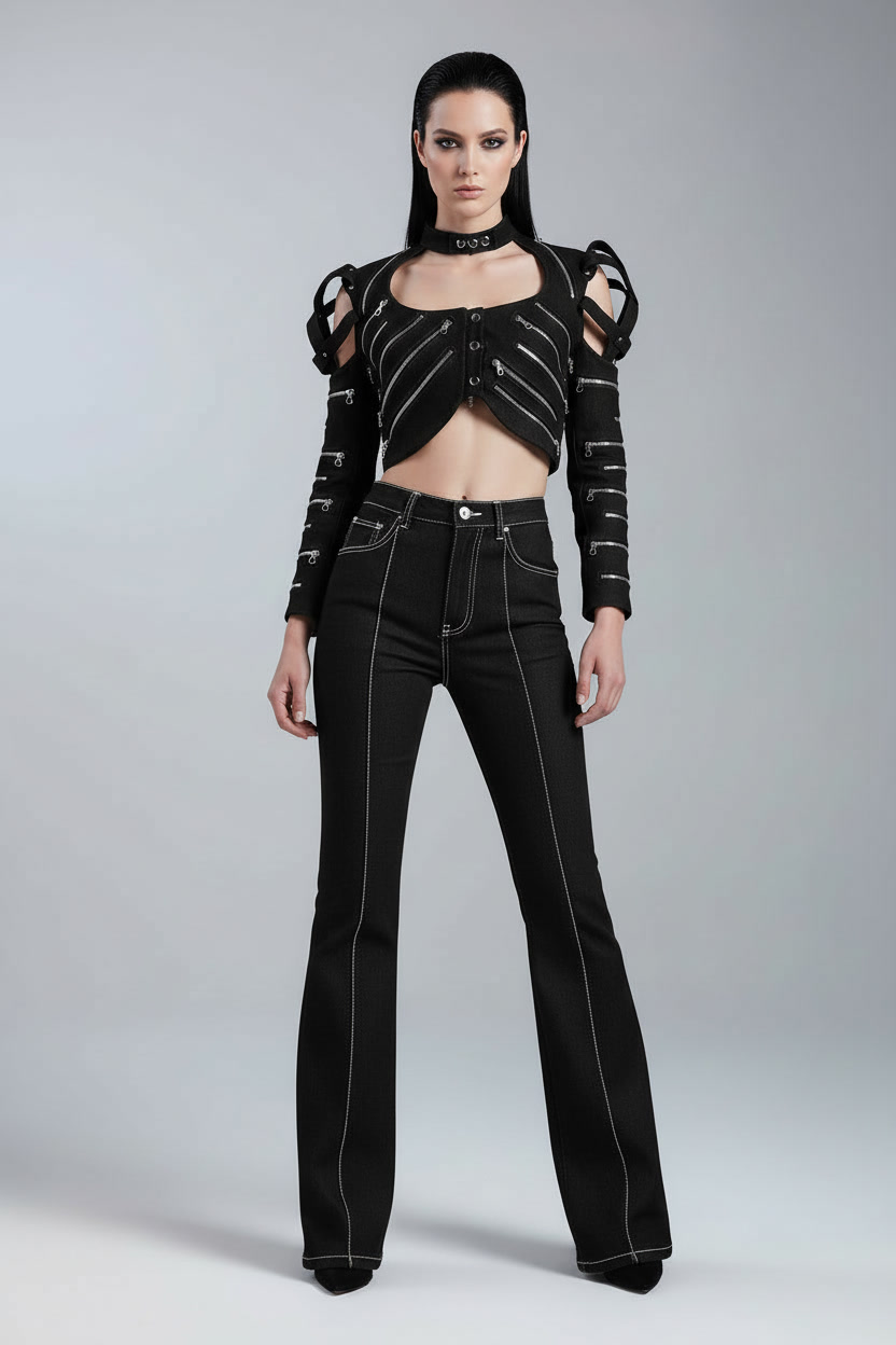 Unnamed Her Black Denim bolero jacket
