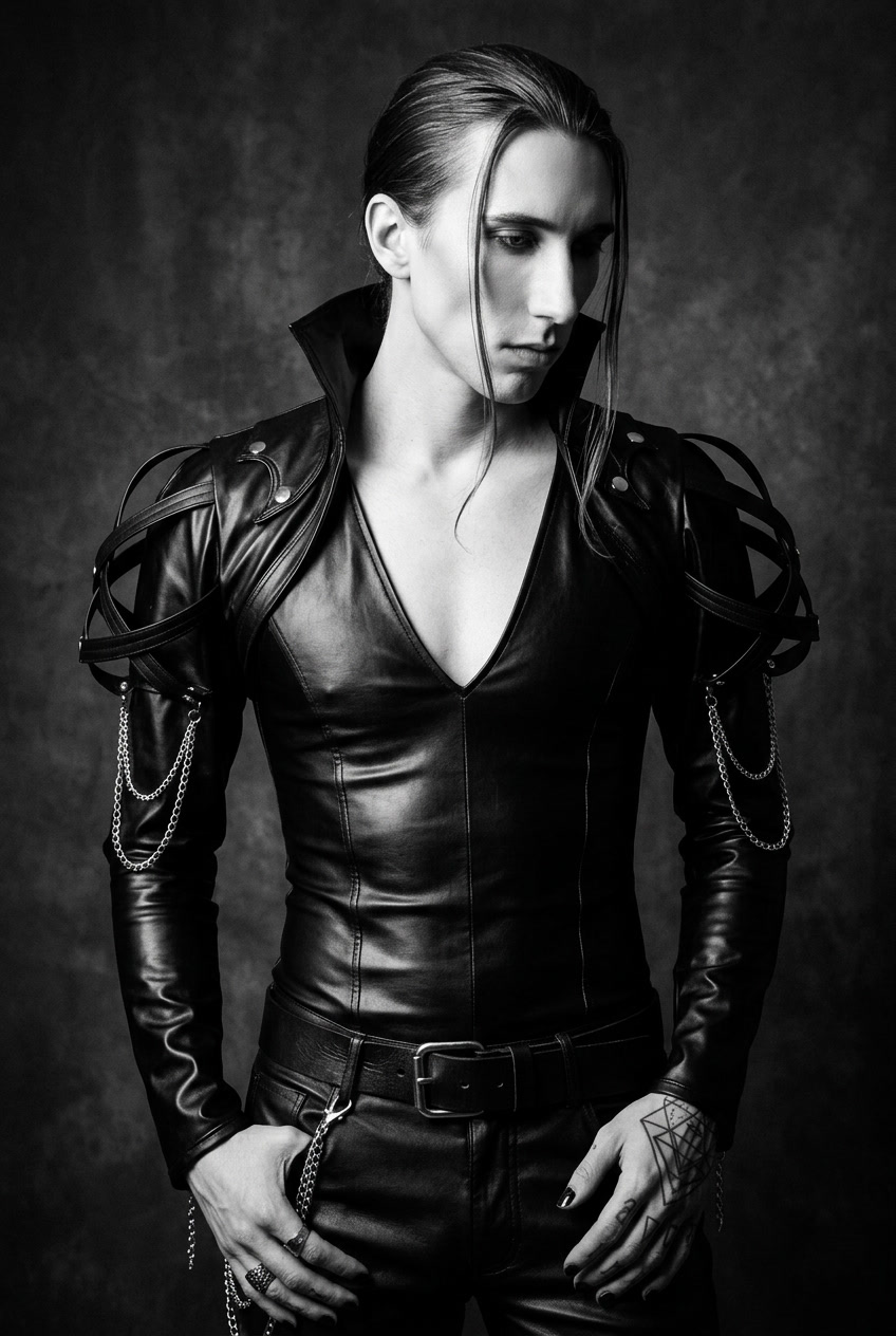 Gotos leather bolero rock couture jacket