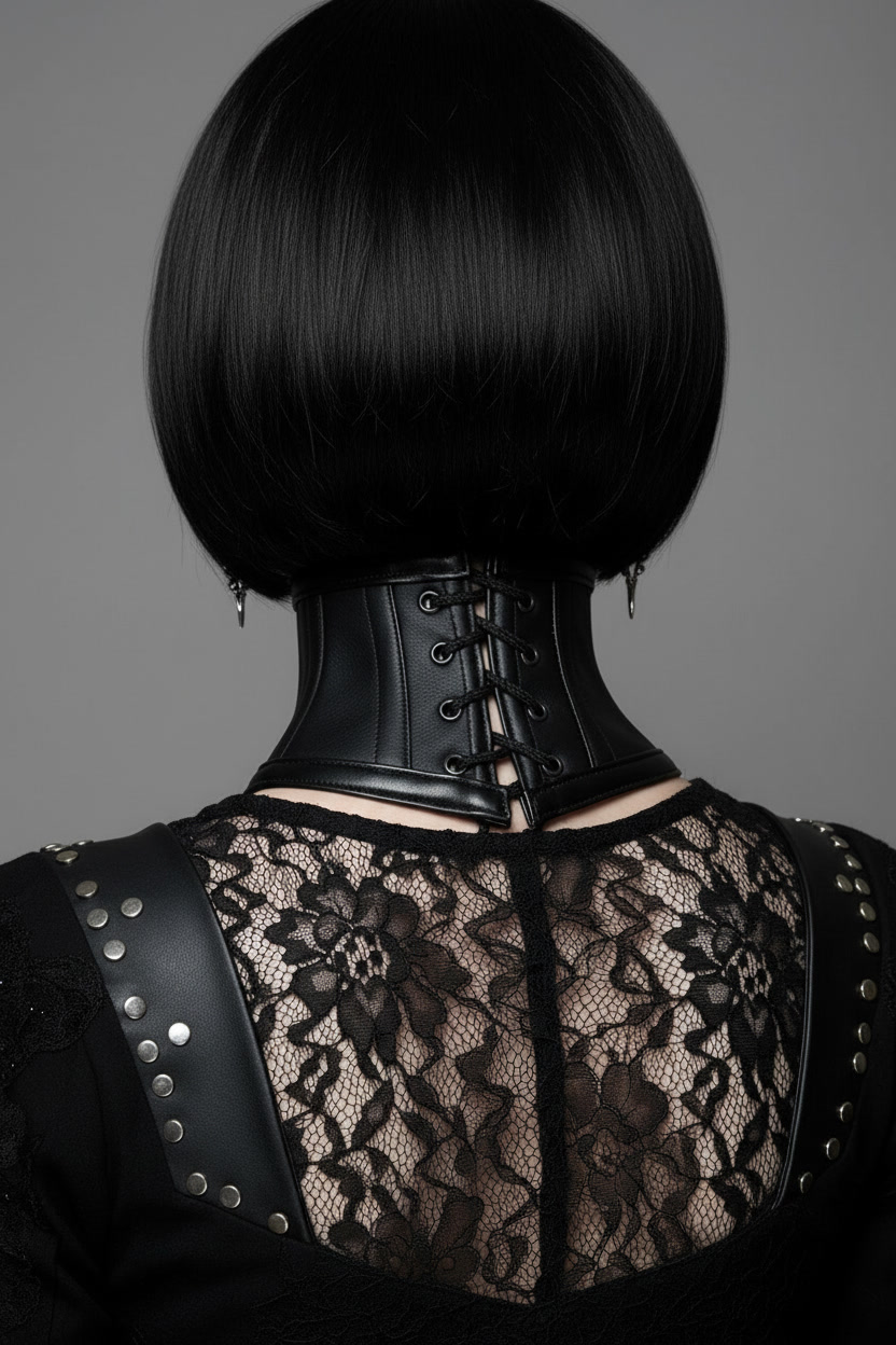 Uralia leather neck corset by studio tanjas croatia