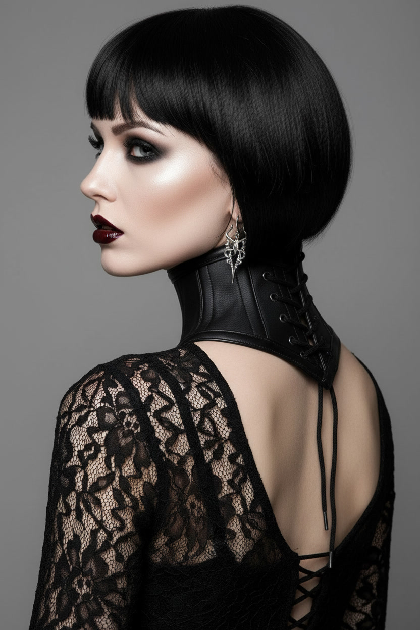Uralia leather neck corset by studio tanjas croatia